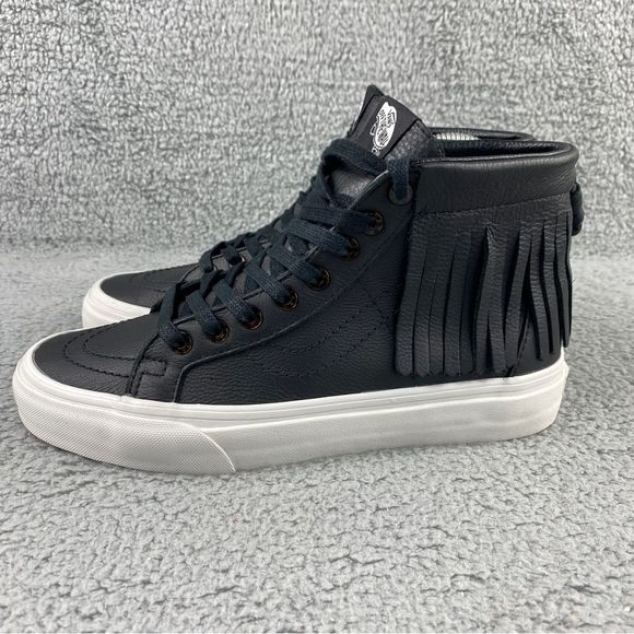 Vans Sk8-Hi Moc Tortoise Black Shoes Hi Top Skate Leather Sneakers Womens 8.5 - Picture 6 of 16